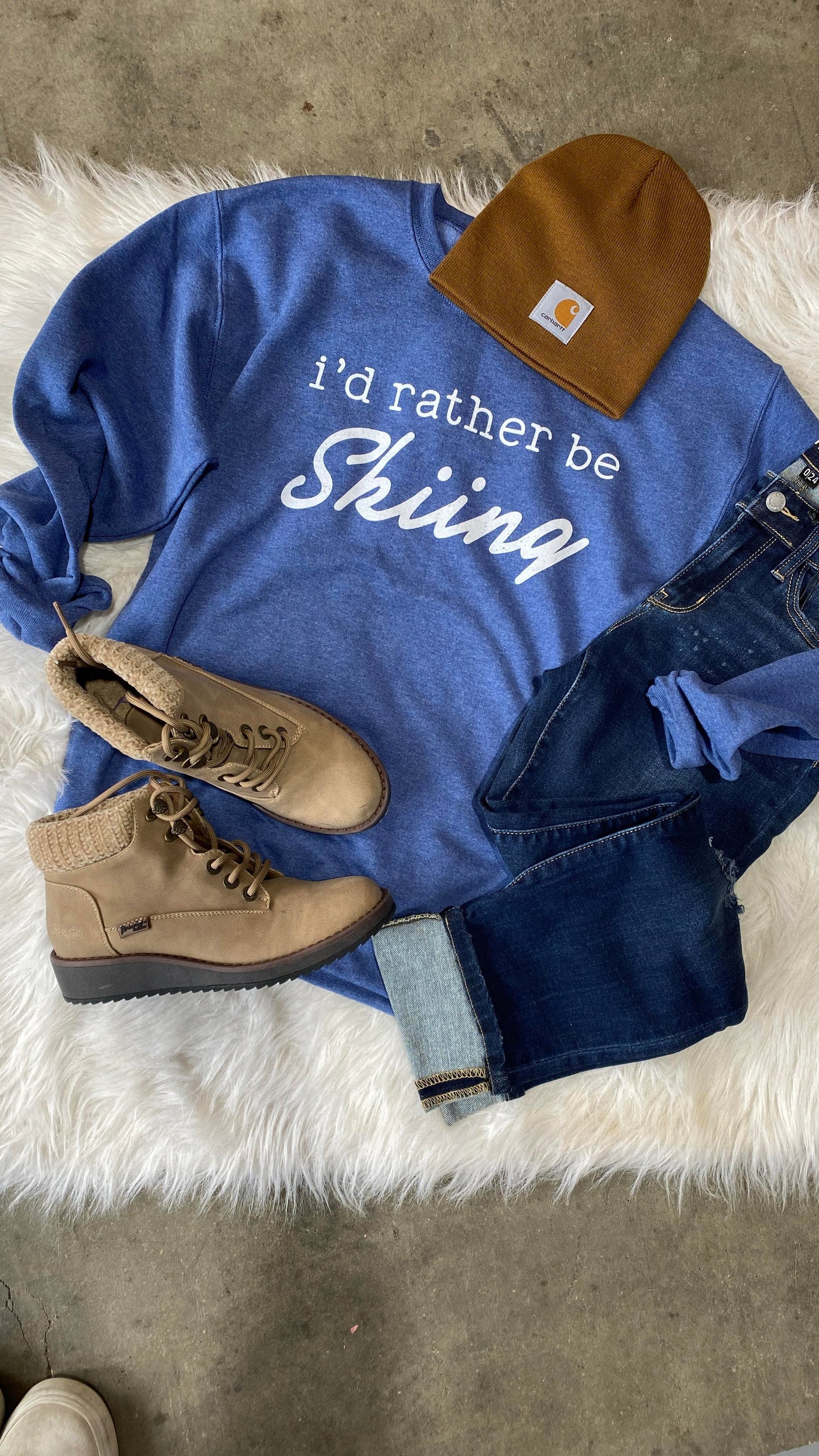 I'd Rather Be Skiing Sweatshirt**