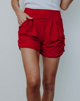 Red Harem Shorts - BAD HABIT BOUTIQUE 