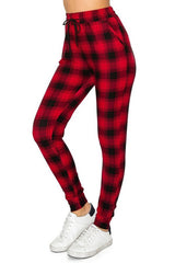 Butter Soft Red Plaid Joggers - Ships Dec 21st 2022