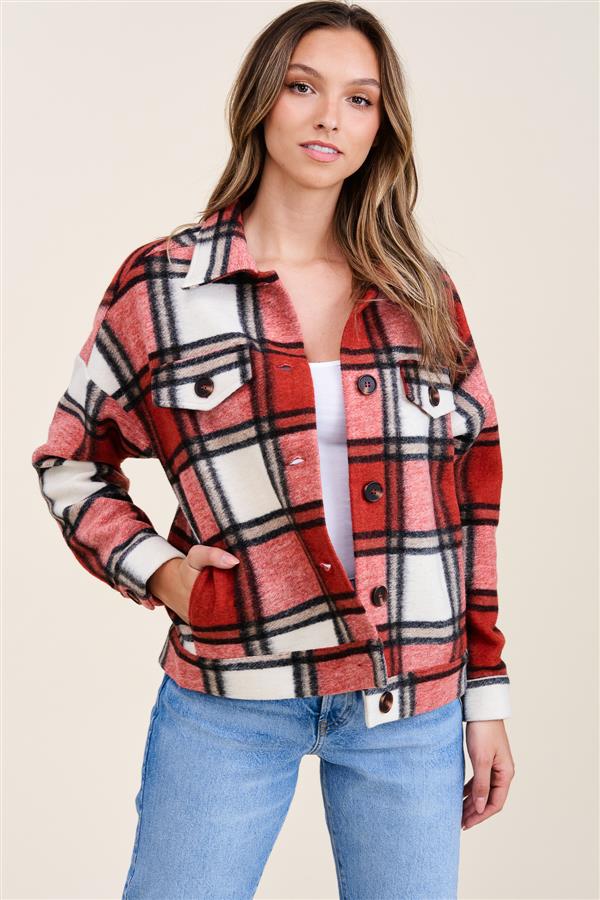 Red Plaid Vibes Shacket | FINAL SALE