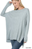 Heather Ribbed Dolman Top - LA LIVE Zenana (1-1-2-2)