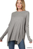 Heather Ribbed Dolman Top - Final Sale