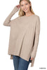 Heather Ribbed Dolman Top - Final Sale