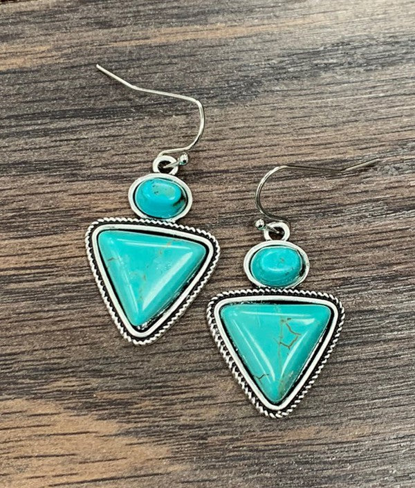 Natural Turquoise Earrings- Isac Preorder - BAD HABIT BOUTIQUE 