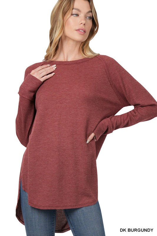 The Ruby Henley Thermal Long Sleeve Top - Final Sale*