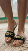 Chain Black Slide Sandal