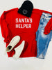 santa's helper red crew neck sweatshirt