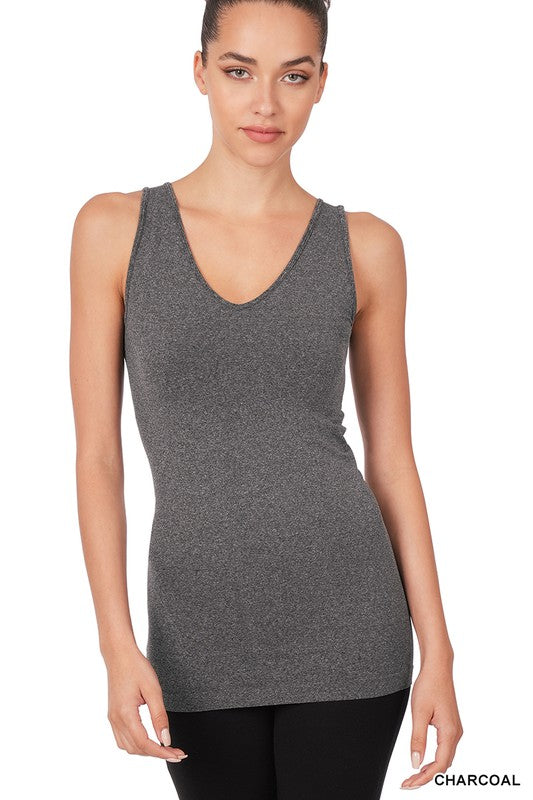 Seamless V-Neck Tank Top - Final Sale