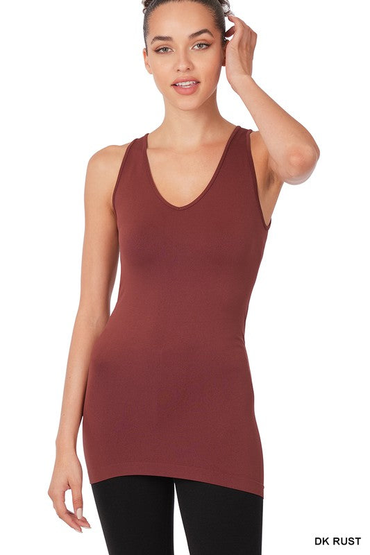 Seamless V-Neck Tank Top - Final Sale