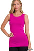 magenta Zenana seamless tank top 