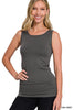 ash grey zenana tank top 