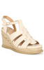 Kattie Beige Platform Wedge Sandals - Final Sale