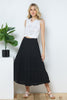 Rayon Gauze Black Tiered Maxi Skirt- BLUE B - FINAL SALE