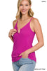 RIBBED SNAP BUTTON CLOSURE CAMI TANK TOP | FINAL SALE