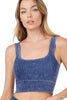 Mineral Washed Square Neck Crop Brami - Final Sale