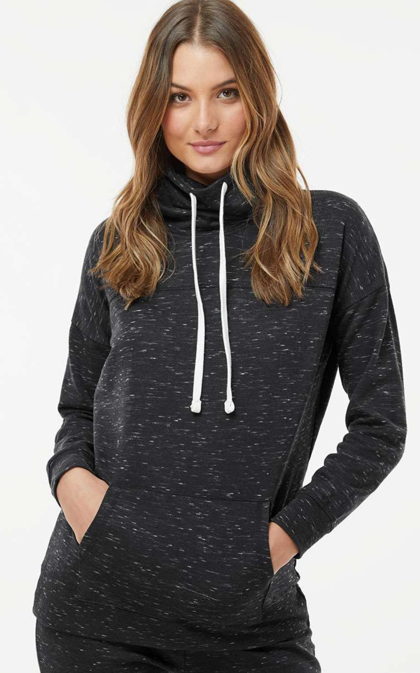 Snowy Mountain Fleece Cowl Neck Sweatshirt