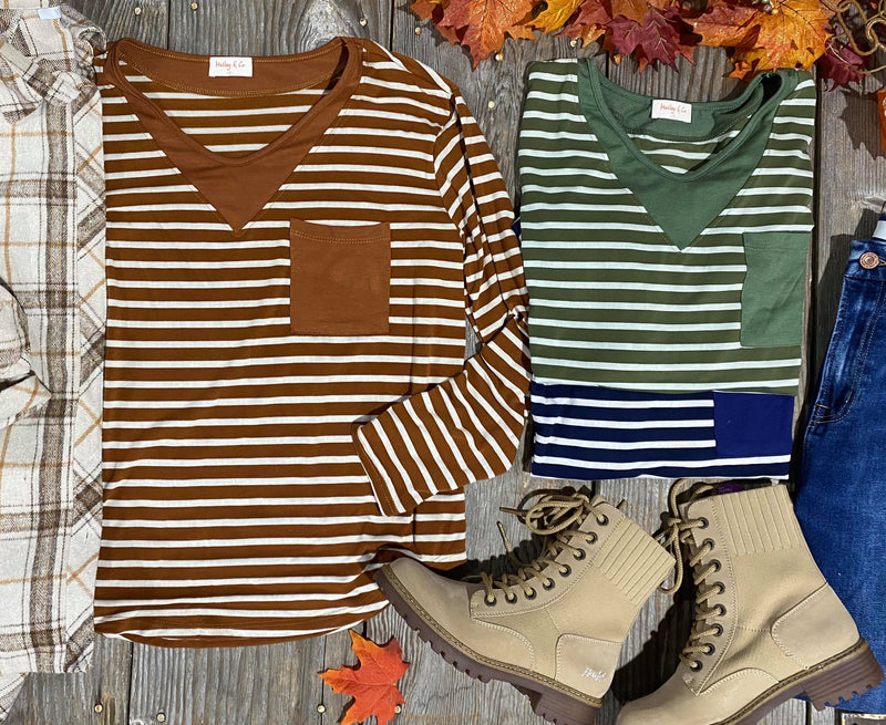 Solid & Stripe Mix Top