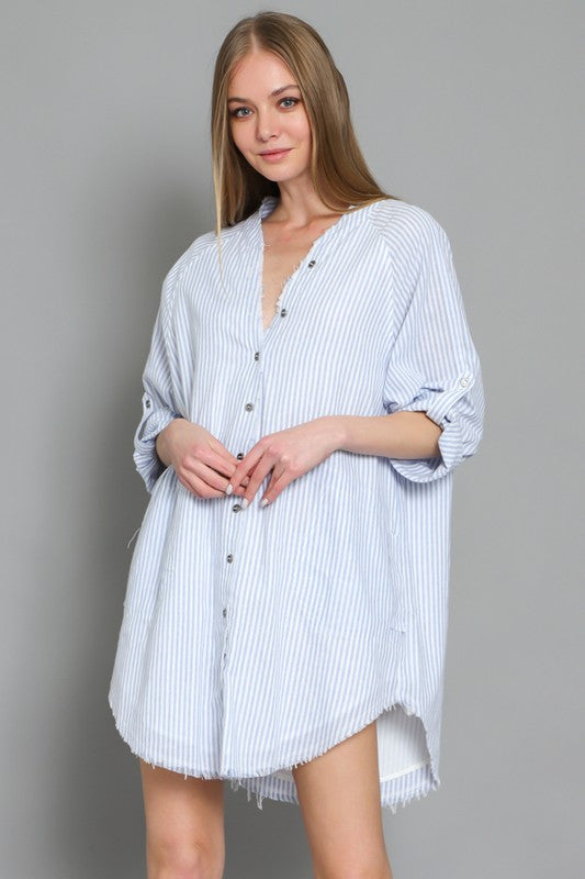 Stripe Shirt Dress