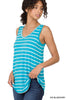 Stripe V-Neck Tank Top - Final Sale