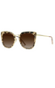 Shay Oversized Metal Frame Revo Cat Eye Sunglasses Beige Tortoise