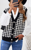 Houndstooth Vest Cardigan