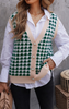 Houndstooth Vest Cardigan