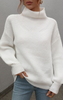 Turtleneck Lantern Sleeve Knitted Sweater