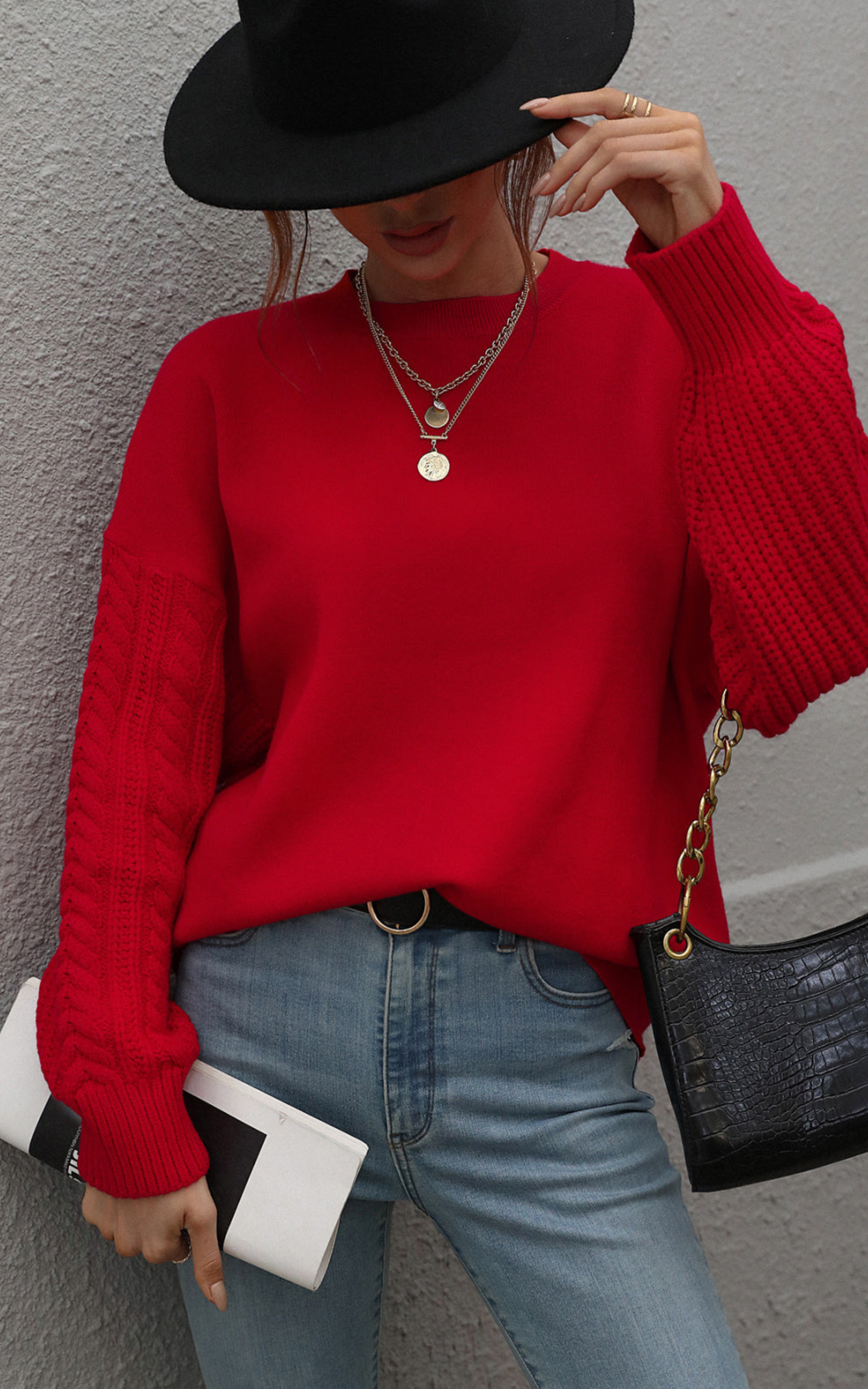 red sweater