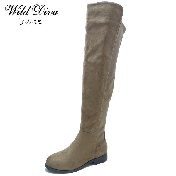 Oksana Knee High Boot - Taupe - Final Sale LAST ONE