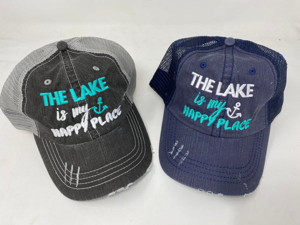 The Lake is my Happy Place Trucker Hat