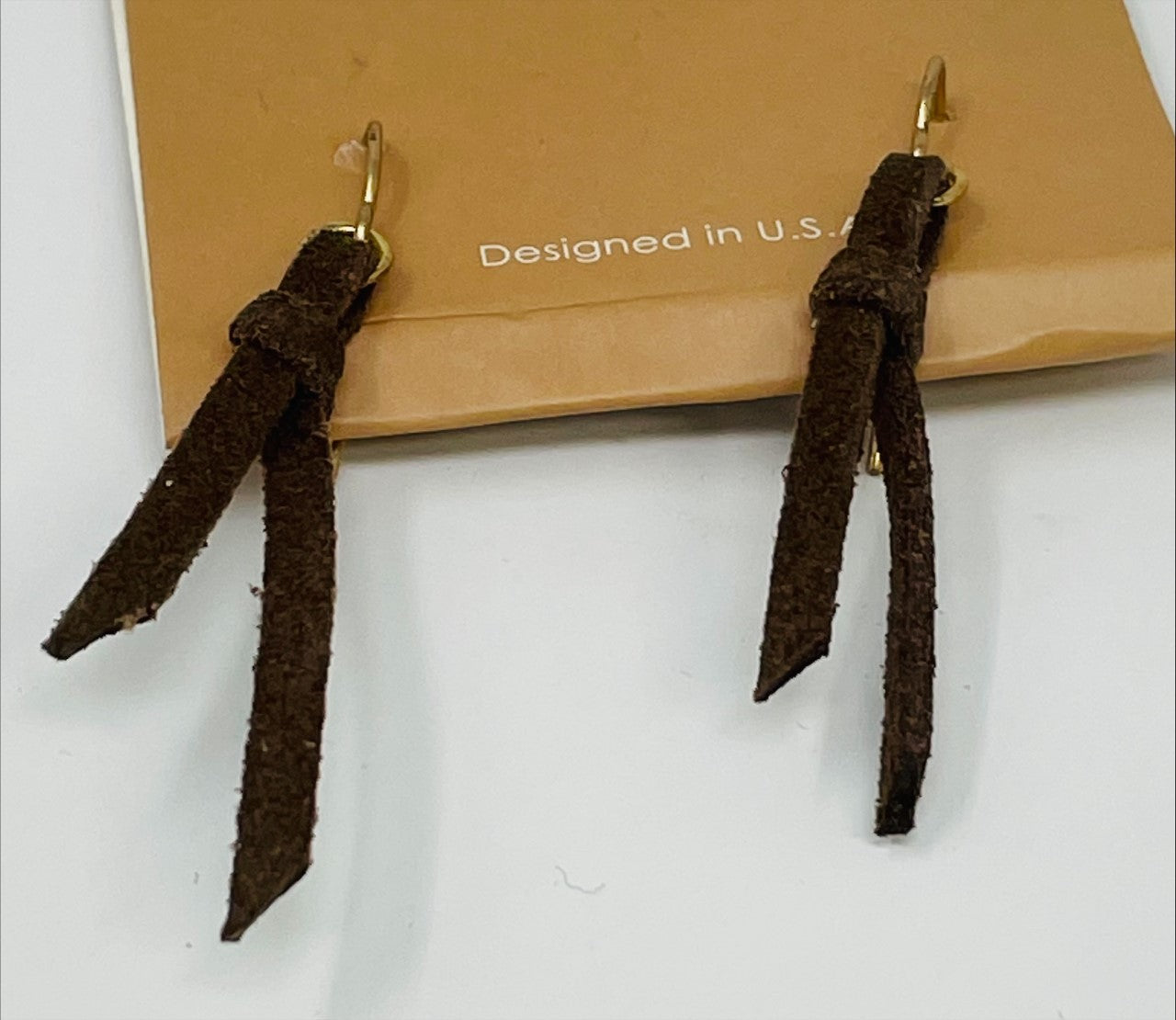 Knotted Leather Earrings - Final Sale