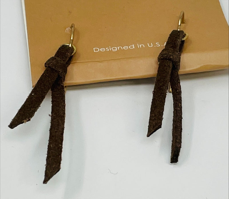 Knotted Leather Earrings - Final Sale