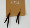 Knotted Leather Earrings - Final Sale