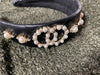 Leather and Pearl Headband