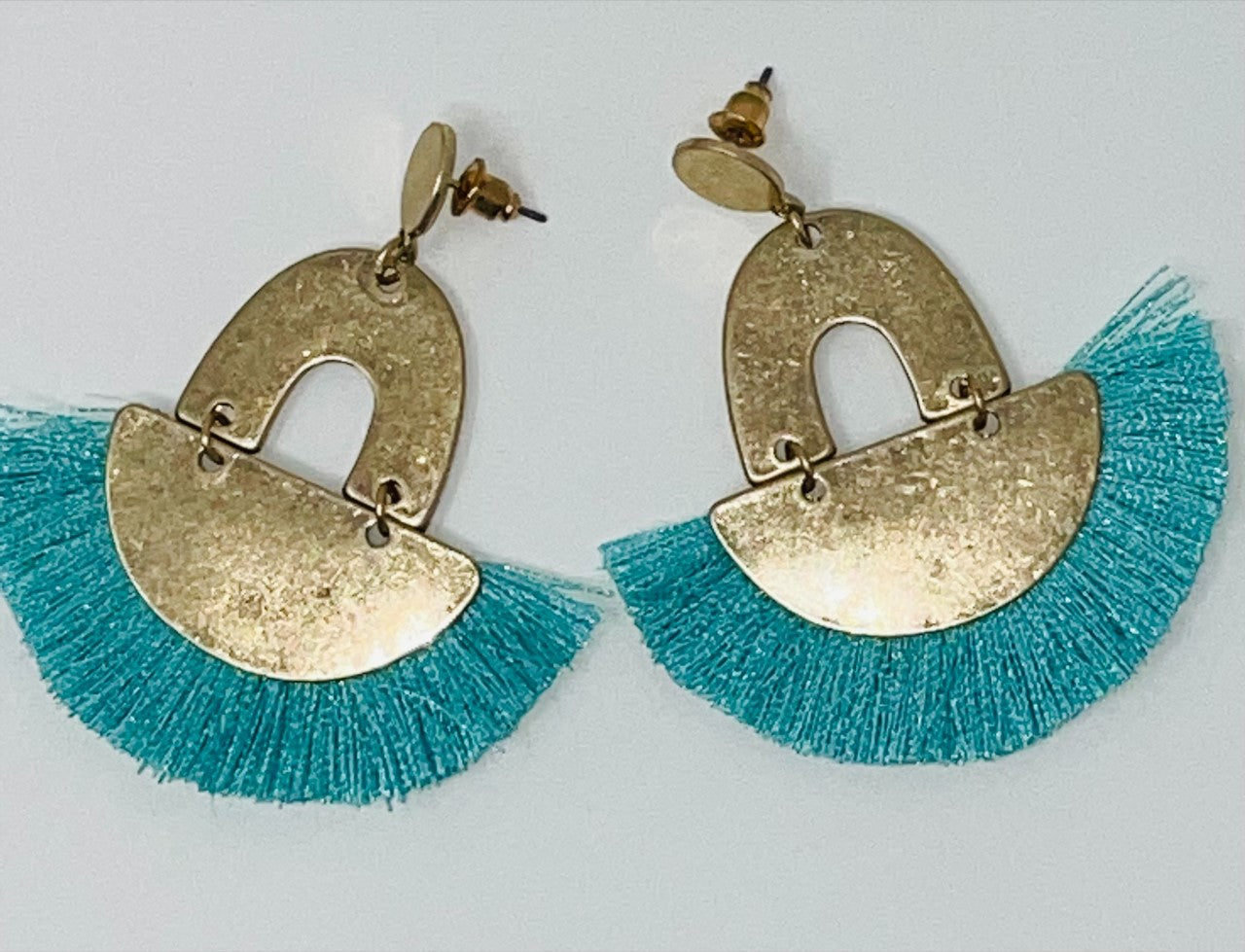 Fringe Mint Tassel Earrings - Final Sale