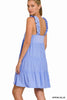 Shoulder Frill Tiered Dress - Final Sale