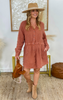 crimson shirt tunic 