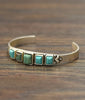 Natural Turquoise "C" Cuff Bracelet