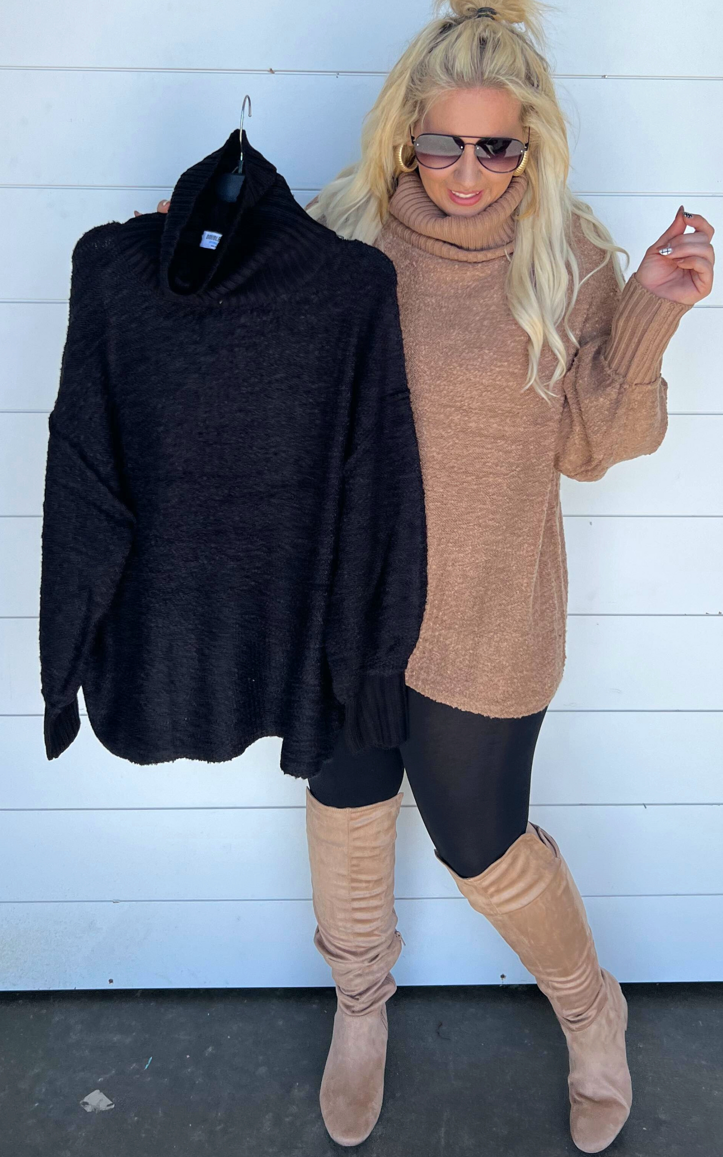 EMBRACING TURTLENECK LONG SLEEVE OVERSIZED SWEATER  | FINAL SALE