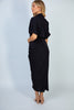 BLACK Front Twist Dress