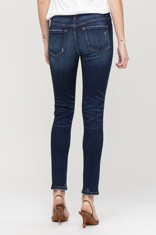  Mid Rise Ankle Skinny Denim Jeans - Vervet, CLOTHING, VERVET, BAD HABIT BOUTIQUE 