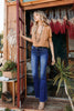 Mid Rise Denim Flare Jeans - Vervet - Final Sale