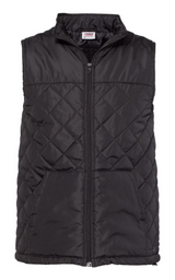 black quilted vest 