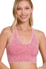 Ash Pink Vintage Wash Cropped Racerback Brami