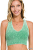 Kelly Green Vintage Wash Cropped Racerback Brami