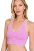 Mauve Vintage Wash Cropped Racerback Brami