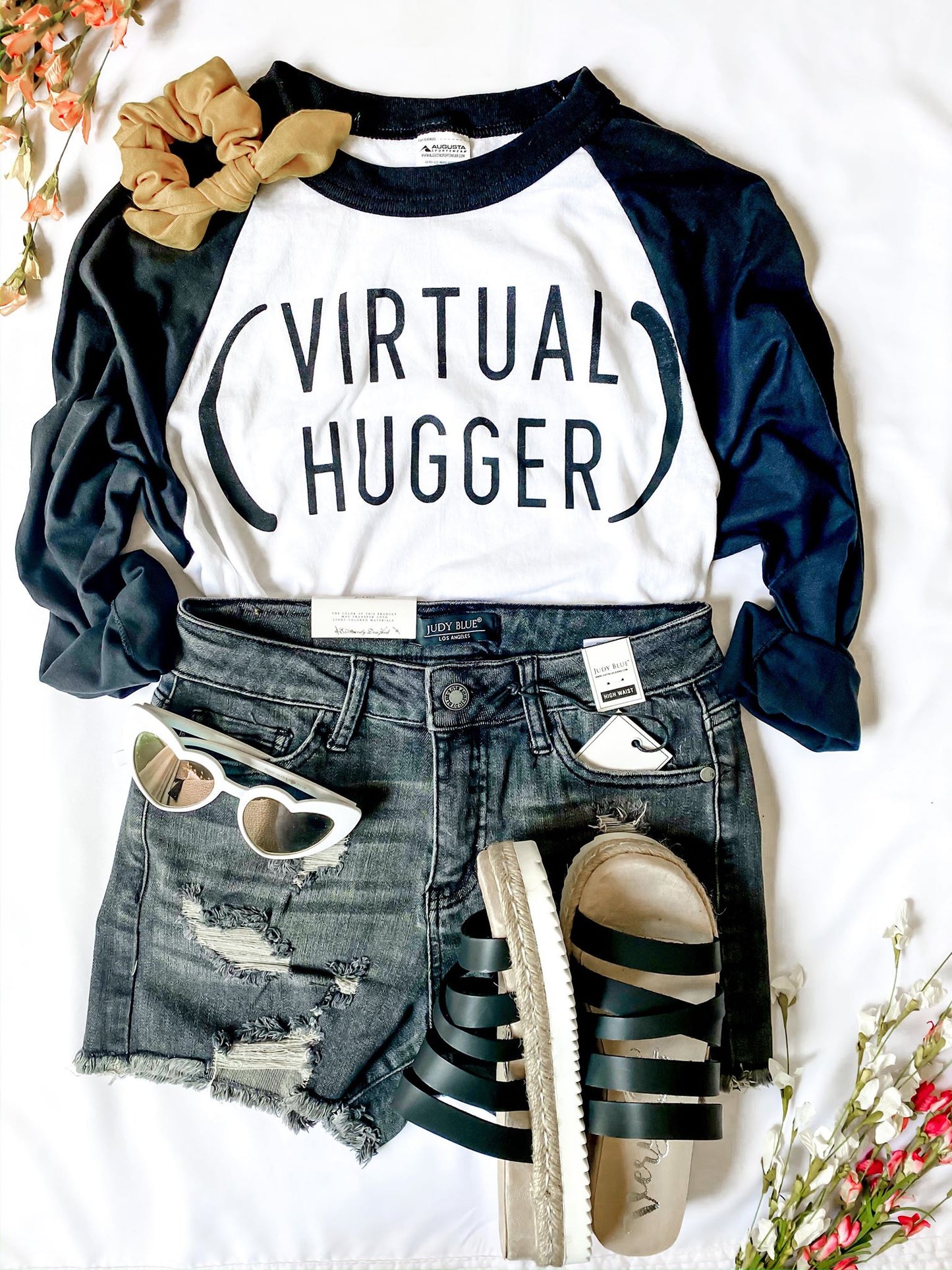  (Virtual Hugger) Baseball Tee, CLOTHING, BAD HABIT APPAREL, BAD HABIT BOUTIQUE 