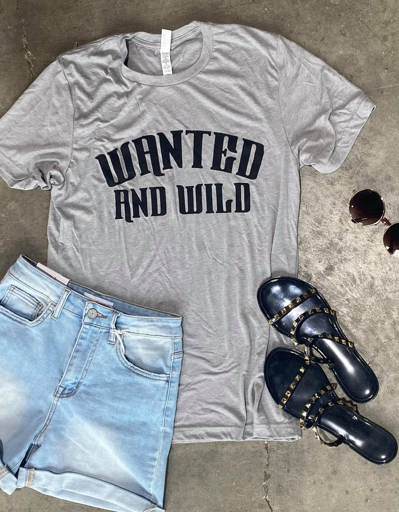 Wanted and Wild Tee - Gray