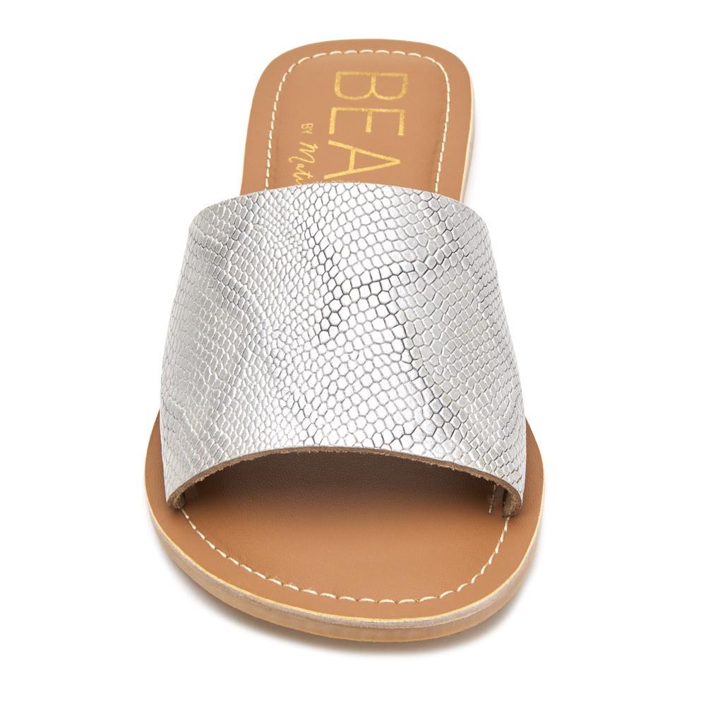 Cabana White Lizard Slide Sandal - Matisse - Final Sale