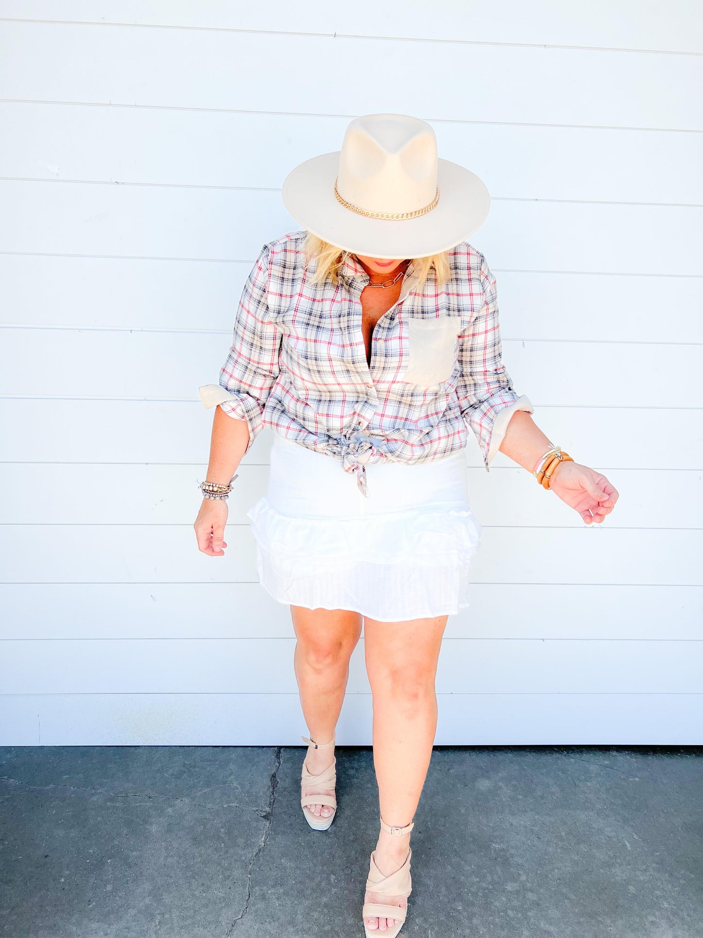 White Ruffle Skirt